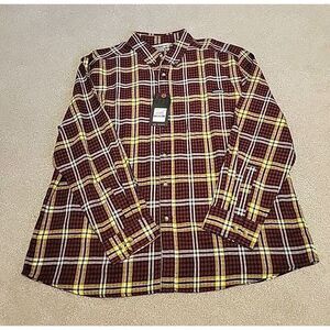 Wolverine Men's Flannel Hastings Plaid Long Sleeve Size XXL COLOR- CINNAMON‎